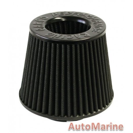 Open Top Cone Air FIlter - 76mm - Black
