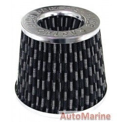 Open Top Cone Air FIlter - 76mm - Chrome