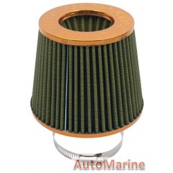 Open Top Cone Air FIlter - 76mm - Gold