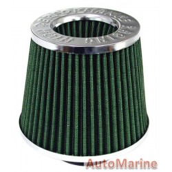 Open Top Cone Air FIlter - 76mm - Green