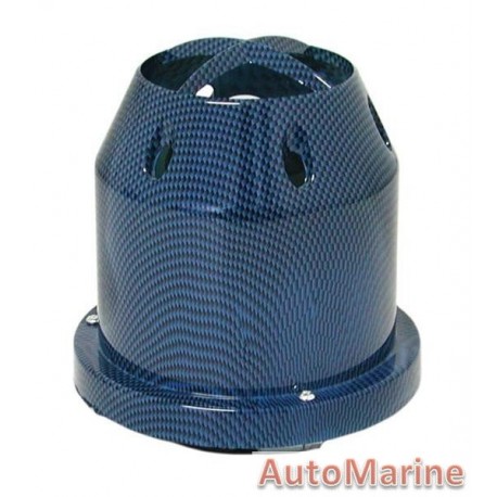 Air FIlter - Plastic Cover - 76mm - Blue