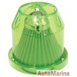 Air FIlter - Plastic Transparent Cover - 76mm - Green