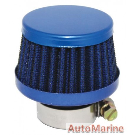 Air Filter Breather - 25mm - Blue