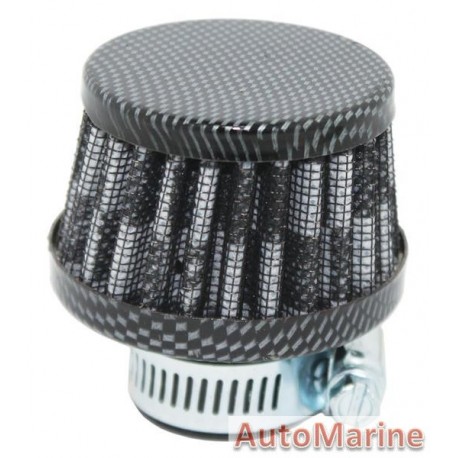 Air Filter Breather - 25mm - Carbon