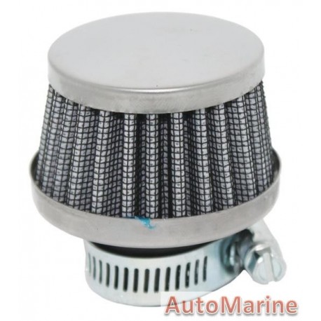 Air Filter Breather - 25mm - Chrome