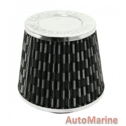 Closed Top Cone Air FIlter - 76mm - Carbon