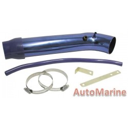 Induction Pipe - Long Bend - Blue