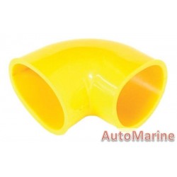 Rubber Joining Sleeve - 90 Degree - Yellow