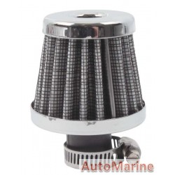 Air Filter Breather - 12mm - Chrome