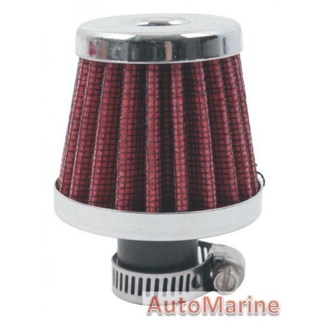 Air Filter Breather - 12mm - Red
