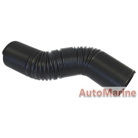 Plastic Concertina Air Hose - Black