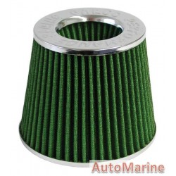 Open Top Cone Air FIlter - 63mm - Green