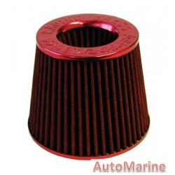 Open Top Cone Air FIlter - 63mm - Red