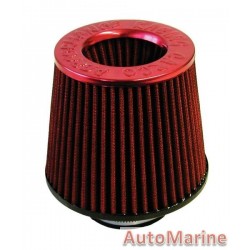 Open Top Air Filter - 76mm - Red