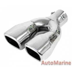 Twin Exhaust Tail Piece - 60mm Inlet