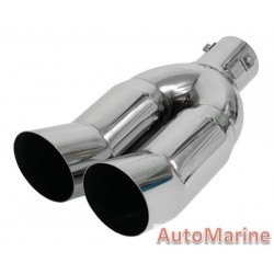Twin Exhaust Tail Piece - 60mm Inlet