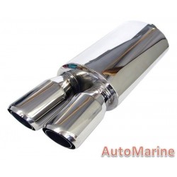 Twin Muffler - 60mm Inlet