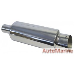 Muffler with Adjustable Baffle - 60mm Inlet