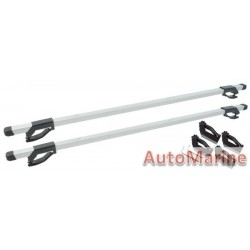 Universal Aluminium Roof Bars that fits on Roof Rails - 120cm Length