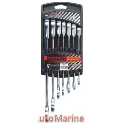 Ratchet Ring Spanner Set - 7 Piece