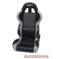 Reclining Racing Seat - Carbon Grey / Black