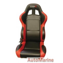Reclining Racing Seat - Carbon Red / Black
