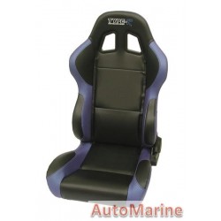 Reclining Racing Seat - Carbon Blue / Black