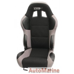 Reclining Racing Seat - Grey / Black