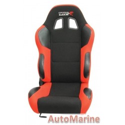 Reclining Racing Seat - Red / Black
