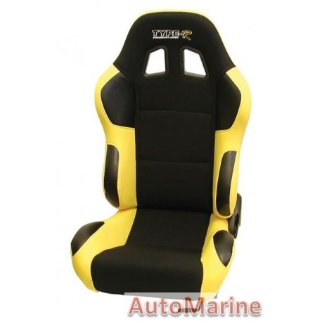 Reclining Racing Seat - Yellow / Black