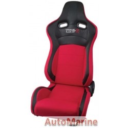 Reclining Racing Seat - Red / Black