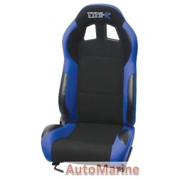 Reclining Racing Seat with Pinapple Cloth - Blue / Black