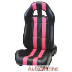 Reclining Racing Seat PVC - Carbon Pink