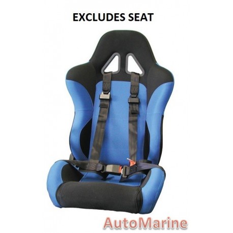 Racing Car Seat / Safety Belt - 3 Point - Black