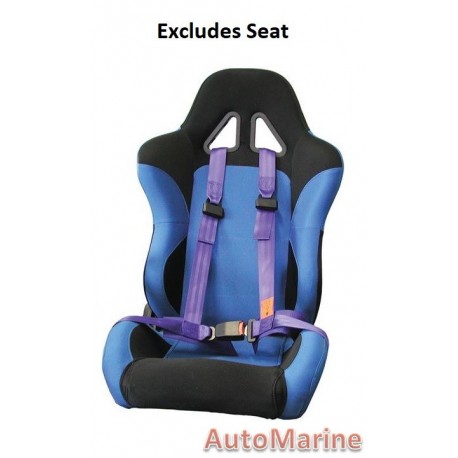 Racing Car Seat / Safety Belt - 3 Point - Blue