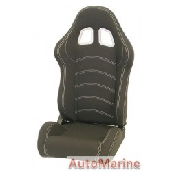 Reclining Racing Seat - Cloth - Black