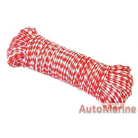 Ski Rope - Red/White - 10mm x 30m