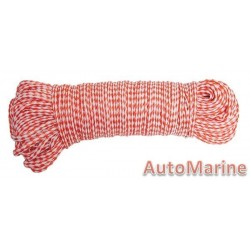 Ski Rope - Red/White - 10mm x 50m