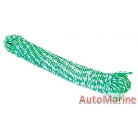 Ski Rope - Green/White - 5mm x 20m