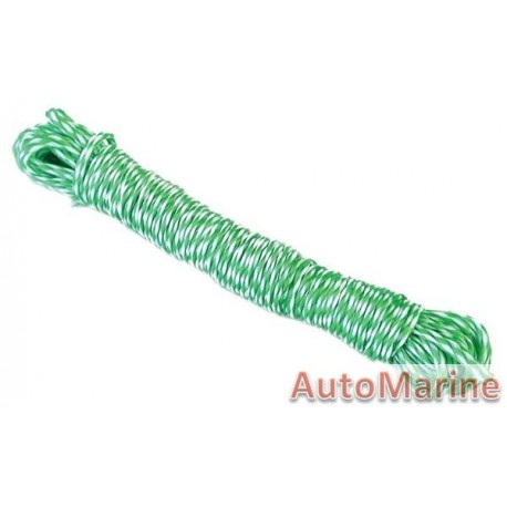 Ski Rope - Green/White - 5mm x 10m