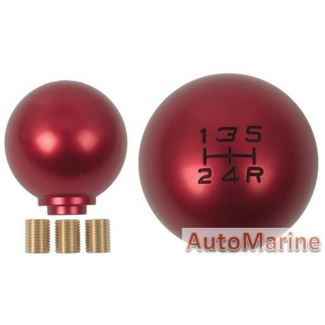 Aluminium Gear Knob - Red - Thread Type