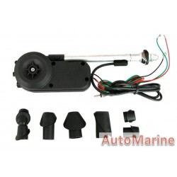 Fully Automatic Car Aerial with 7 Mounting Heads - 12 Volt