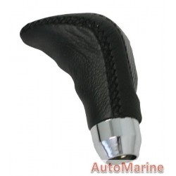 Gear Knob - Black Leather / Carbon Cap