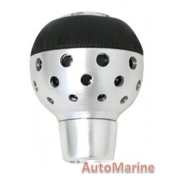 Gear Knob - Black / Silver - Round