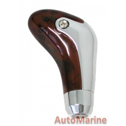 Gear Knob - Wooden / Silver