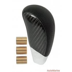 Gear Knob - Carbon Fibre / Leather - Thread Type