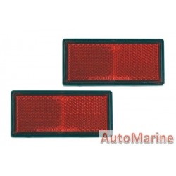 Red Reflector - 87 x 41mm - Set of 2