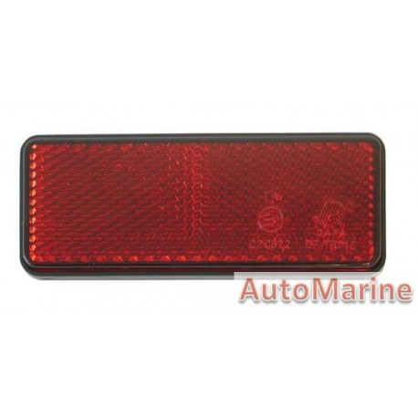 Rectangle Red Reflector - 95 x 38mm