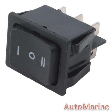 Rocker Switch - [1 - 0 - 2] with Return