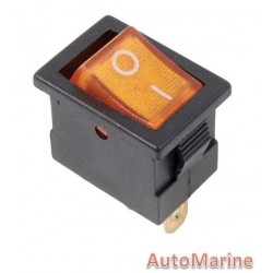 Rocker Switch - Amber - Mini